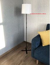 Ikea Modern Black Floor Lamp with White Shade – Standing Light for Living Room Floor Lamp price