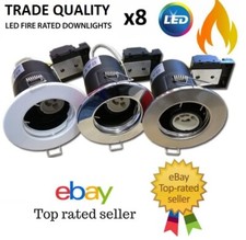 Recessed Fire Rated LED GU10 Down lights Ceiling Spot light CHROME - WHITE Spotlight price