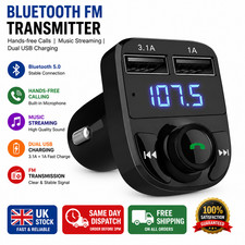 Car Wireless Bluetooth FM Transmitter MP3 Player USB Car Charger Adapter UK Car Transmitters price