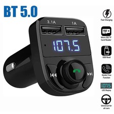 Car Wireless Bluetooth FM Transmitter MP3 Player USB Car Charger Adapter UK Car Transmitters price