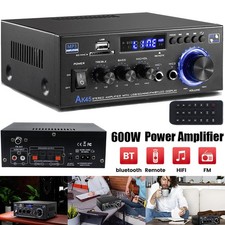 600W bluetooth Stereo Amplifier Amp HIFI Audio Radio 2CH USB AUX FM Car Home UK Car Amplifiers price