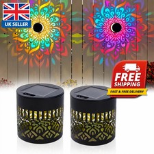 Solar Mandala Wall Light Outdoor Garden Fence Projector Lamp Patio Ambient Decor Decorative Lamp price