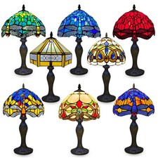 Decorative Tiffany Style Accent Lamp 10 Inch Stained Glass 16.5 Tall Table Light Decorative Lamp price