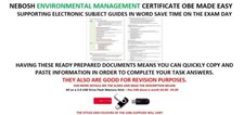 NEBOSH Environmental Management Cert. EMC1 OBE - Preparation Guidance - USB Education Management price