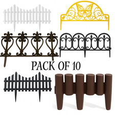 10PCS Lawn Border Edge Fence Plastic Wood Effect Garden Edging Picket Garden Fence price