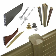 Plastic Fence Panels Composite Fencing Eco Replacement uPVC Garden Boards Posts Garden Fence price