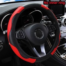 Leather Car Steering Wheel Cover Anti-Slip Universal Protector 38cm 15inch UK Wheel Cover price