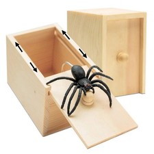 New Funny Scare Box Wooden Prank Spider Hidden In Scarebox Toys Quality Wooden Toys price