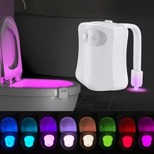 Toilet Bowl 8 Colors LED Night Light, Motion Sensor Lamp Bathroom Seat Night Light price