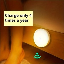 LED Motion Sensor Light Rechargeable PIR USB Portable Cabinet Stair Night Lamp Night Light price