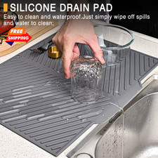 Silicone Dish Draining Mat Rubber Utensil Drying Board Non-slip Tray for Kitchen Tray Mat price
