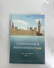 Constitutional and Administrative Law Neil Parpworth 11th Edition Constitutional Law price