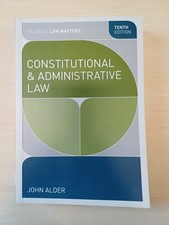 Constitutional and Administrative Law by John Alder Constitutional Law price