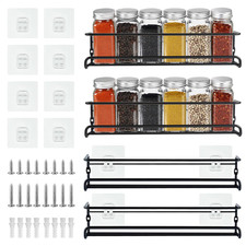 Spice Jar Rack Kitchen Cupboard Door Wall Storage Organiser Herb Cabinet Set Spice Sets & Racks price