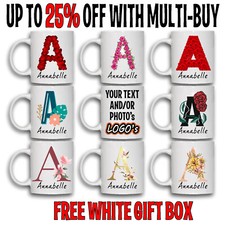 Personalised Mug Photo Name Initial Custom Tea Cup Text FATHER Eid Gift Birthday Mug price