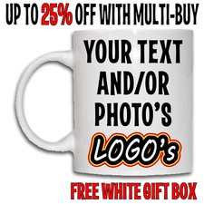 Personalised Mug Custom Cup Photo Logo Name Text Leaver FATHERS DAY Birthday Eid Mug price