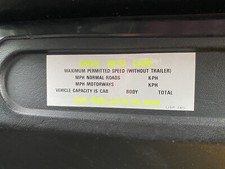 MILITARY VEHICLES DRIVE WITH CARE DASHBOARD STICKER LAND ROVER WOLF LIGHTWEIGHT. Dashboard Care price