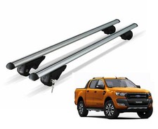 CROSS BARS - CROSSBARS - ROOF RAILS - PAIR - SILVER FOR FORD RANGER T6 WILDTRAK Roof Rails price