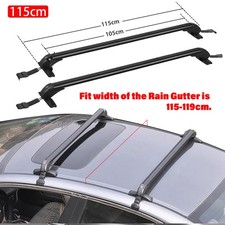 Universal Lockable Aluminium 115CM Car Roof Rack Bars No Rail Anti-Theft Carrier Roof Rails price