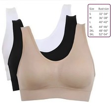 Womens Seamless Comfort Bra Comfy Shapewear Sports Stretch Crop Top Vest Support Bra price