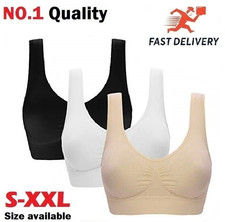 Womens Seamless Comfort Bra Comfy Shapewear Sports Stretch Crop Top Vest Support Bra price