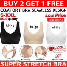 Womens Seamless Comfort Bra Comfy Shapewear Sports Stretch Crop Top Vest Support Bra price