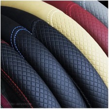 Leather Car Steering Wheel Cover Anti-Slip Universal Protector 37/38cm 15inch UK Steering Wheel Cover price