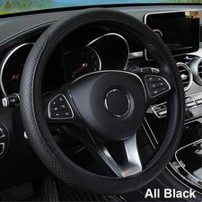 Leather Car Steering Wheel Cover Anti-Slip Universal Protector 38cm 15inch UK Steering Wheel Cover price