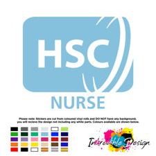 HSC Nurse Health Social Care Car Window Vinyl Decal Sticker 12cm x 10cm Car Window Care Products price