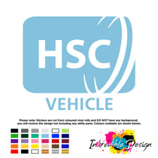 HSC Vehicle Health Social Care Car Window Vinyl Decal Sticker 12cm x 10cm Car Window Care Products price