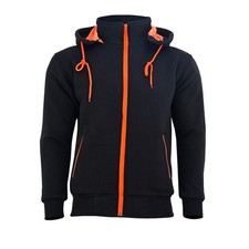 BLACK & ORANGE/HIVIZ FLEECE HOODIE REMOVABLE ARMOUR MOTORBIKE MOTORCYCLE JACKET Motorcycle Jackets price