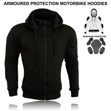 Motorcycle Motorbike Armoured Hoodie Hoody Fleece Jacket Zip Up Removable Armour Motorcycle Jackets price