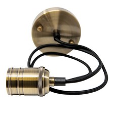 TIME LED Antik E27 Vintage Pendant Light Fitting (Satin Bronze Effect) Pendant Light price