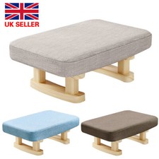 Small Wood Footstool Footrest Pouffe Foot Stool Padded Ottoman SeatBench-40*30cm Pouf price