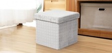 Velvet Storage Ottoman Footstool Folding Seat Shoe Toy Box Pouffe Pouf price