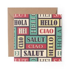 1 x Blank Greeting Card Foreign Greeting Languages Student #13050 Foreign Language Cards price