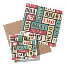 1 x Greeting Card & Sticker Set - Foreign Greeting Languages Student #13050 Foreign Language Cards price