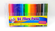 24 Felt Tip Pens, Fine Fiber Tipped Drawing Markers Color Art Colored Pens Felt-tip Pen price
