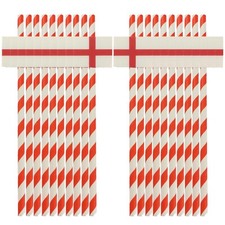 England Paper Drinking Straws St George Sports Events Adult BBQ Party Tableware Disposable Tableware price
