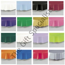 ROUND TABLECLOTH TABLEWARE - PARTY TABLE COVER 84" DIAMETER -MANY SOLID COLOURS! Disposable Tableware price