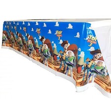 Toy Story Tablecloth Woody Birthday Party Disney Cartoon Table Cover Tableware Disposable Tableware price