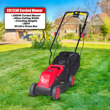 Crytec Corded Lawn Mower Electric 32cm Cut Width 1300W 30L Bag Adjustable Height Lawn Mower price