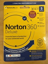 Norton 360 Deluxe Security System - 5 Devices Commercial Software price