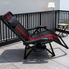 Reclining Sun Lounger Outdoor Garden Folding Gravity Chair Tray Holder Portable Sun Lounger price