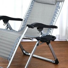 Reclining Sun Lounger Outdoor Garden Folding Gravity Chair Tray Holder Portable Sun Lounger price