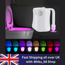 Toilet Bowl 8 Colors LED Night Light, Motion Sensor Lamp Bathroom Seat LED Lamps price