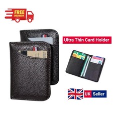 Men’s Slim Leather Wallet RFID Blocking Credit Card Holder Minimalist Design Men's Card Holder price