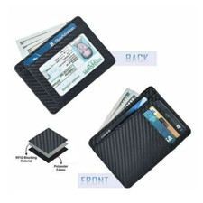 Men's Anti-Scan Thin Wallet and RFID-Blocking Slim PU Leather ID Card Holder Men's Card Holder price