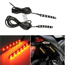2x Universal Amber 6LED Motorcycle Strip Turn Signal Indicator Blinker Light 12V Motorcycle Lights price