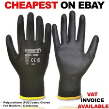 24 PAIRS PU COATED SAFETY WORK GLOVES GLOVE GARDEN GRIP MENS BUILDERS GARDENING Work Gloves price